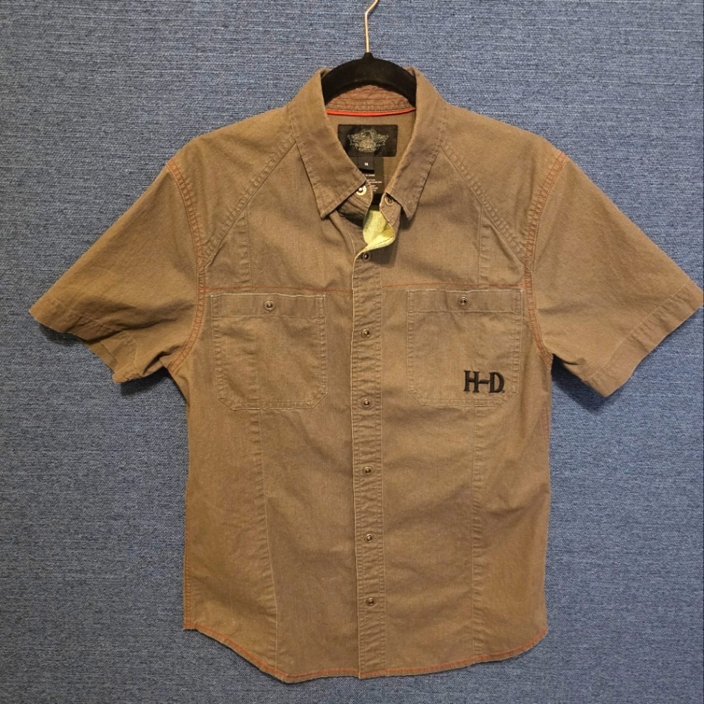 Harley Davidson Snap Button Down Woven Shirt.